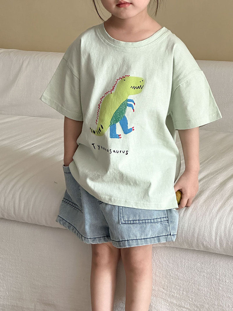 RoarFlex™ – Oversized T-shirt met Dino Print – Comfortabel Kinderkatoen