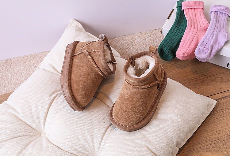 TinyTrail™ – Warme Enkellaarsjes met Rits – Comfortabele Baby Winterschoenen