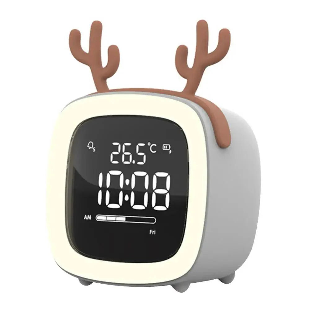 BunnyGlow™ – Cartoon LED Wekkerlamp – Speelse Nachtlamp met Alarmfunctie