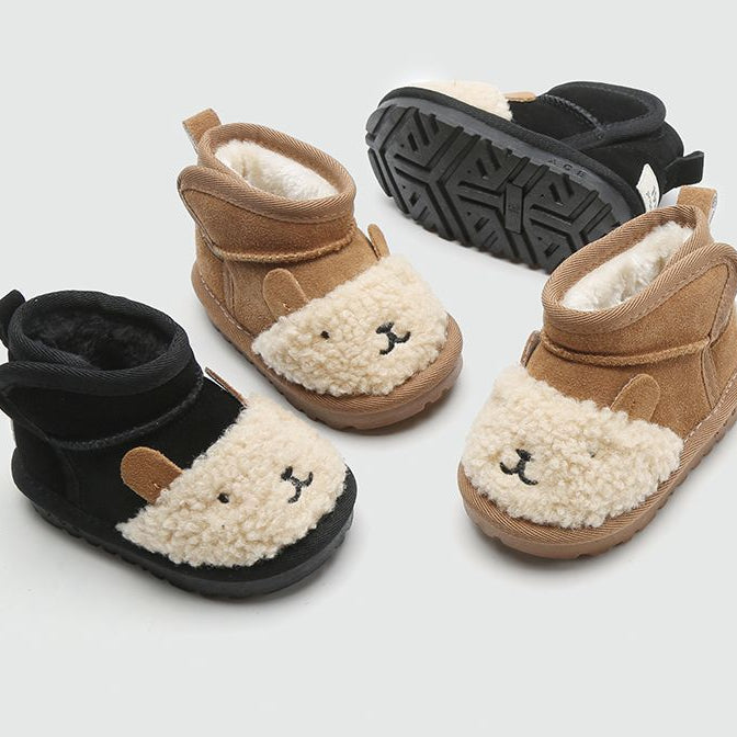 CuddlePaws™ – Warme Enkellaarsjes met Poppetje – Comfortabele Baby Schoenen