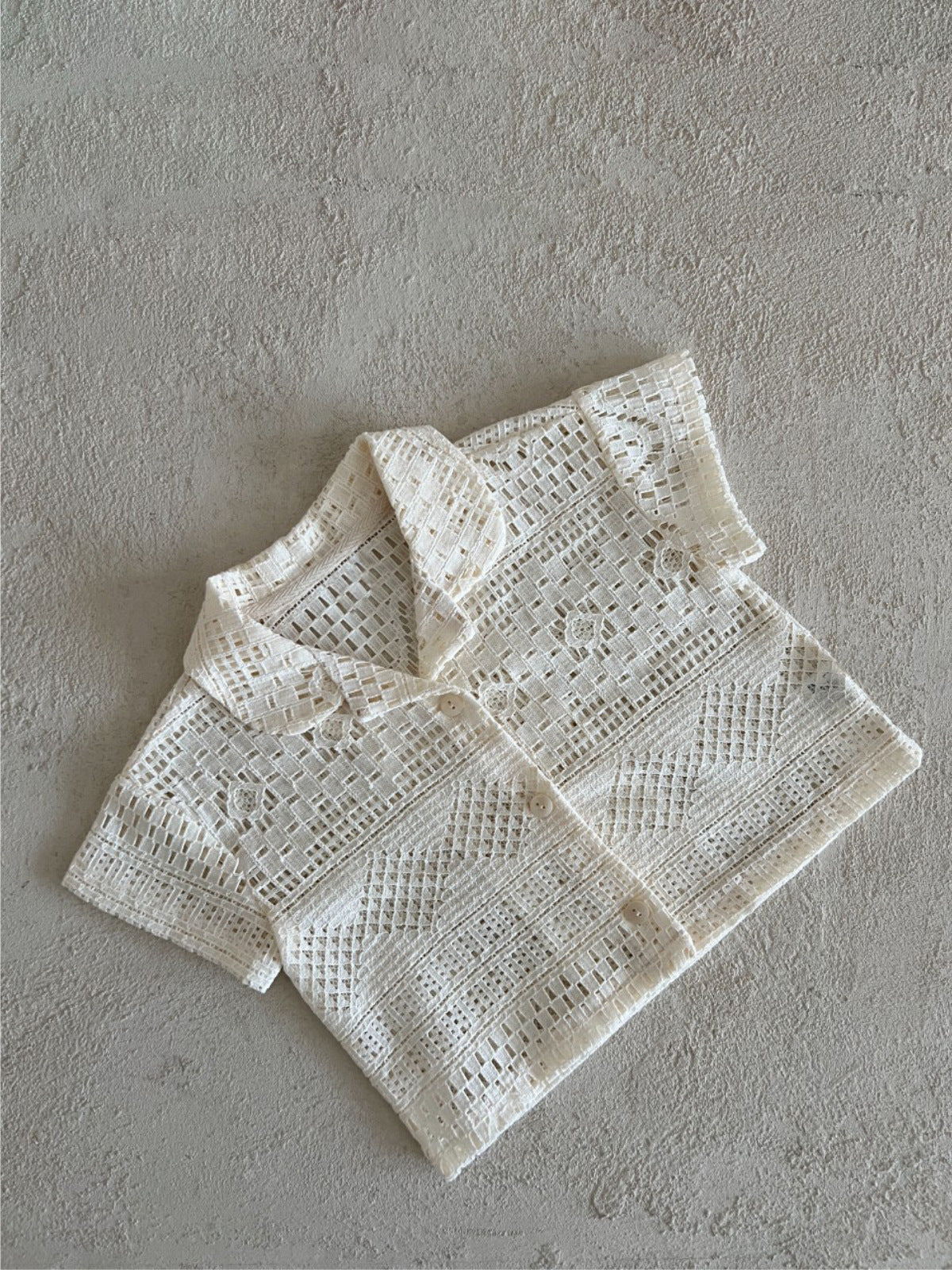 LaceWhimsy™ – Gehaakte Zomerblouse van Katoen – Elegante Baby Blouse