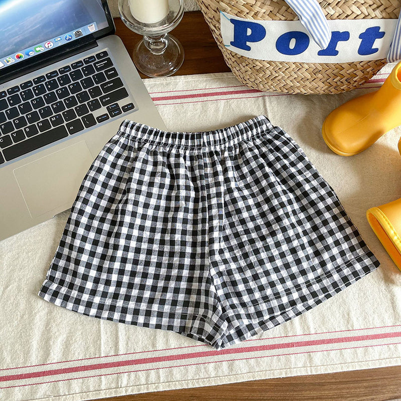 CheckMate™ – Zomerse Shorts met Gingham Ruit – Uniseks Kinderkleding