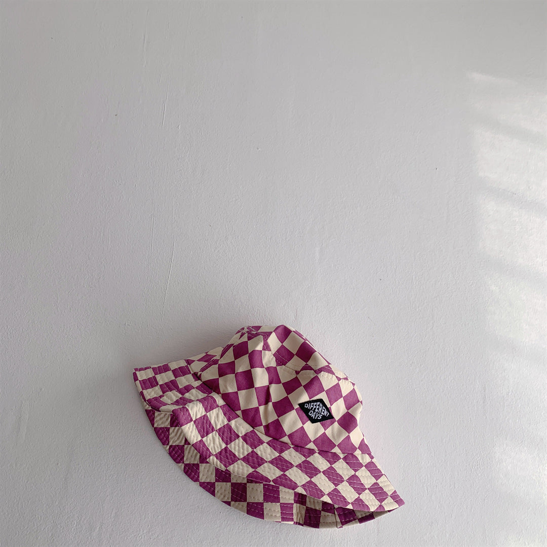 CheckShade™ – Geruite Zonnehoed van Katoen – Kinder Bucket Hat Zomer