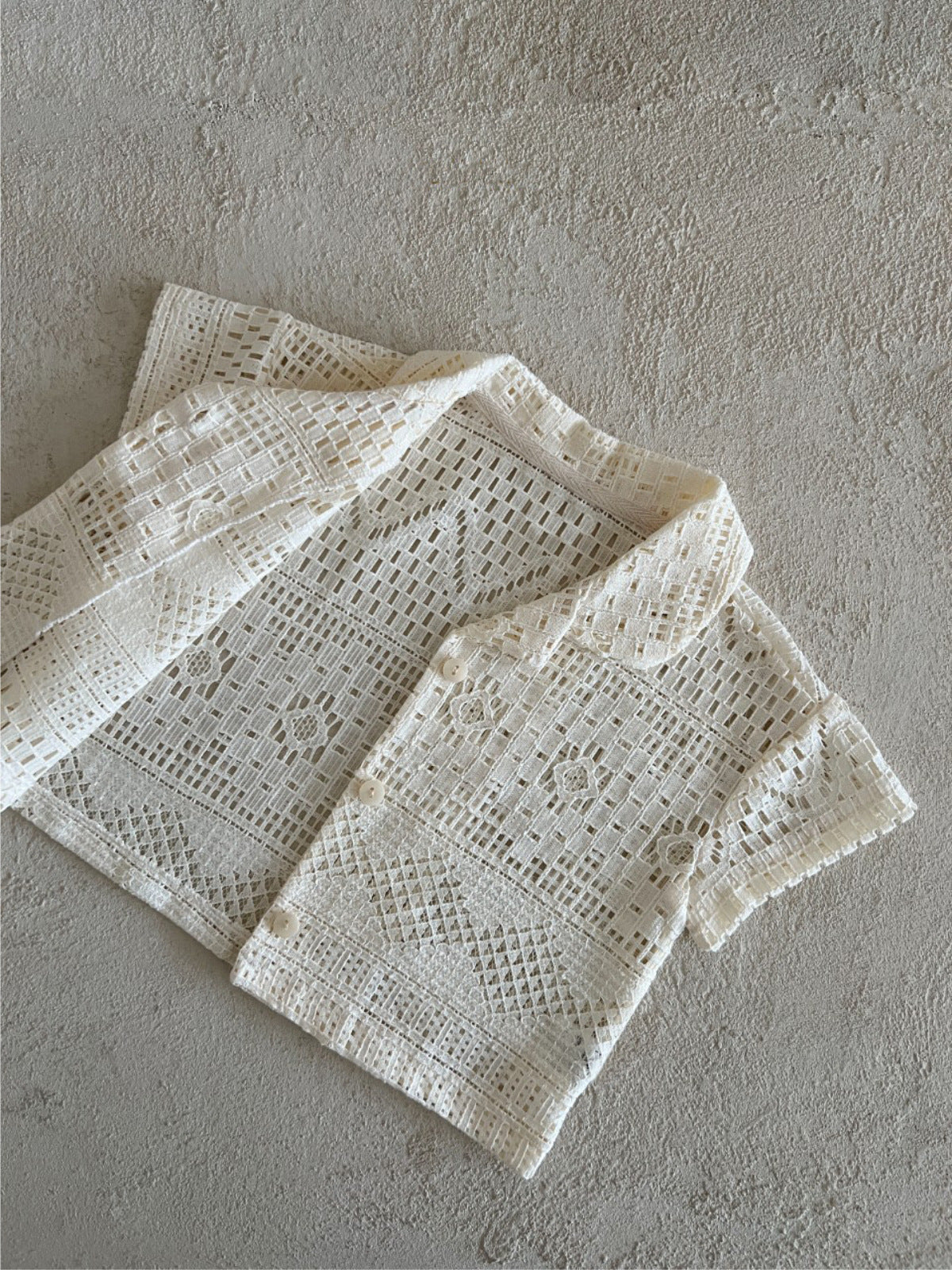 LaceWhimsy™ – Gehaakte Zomerblouse van Katoen – Elegante Baby Blouse