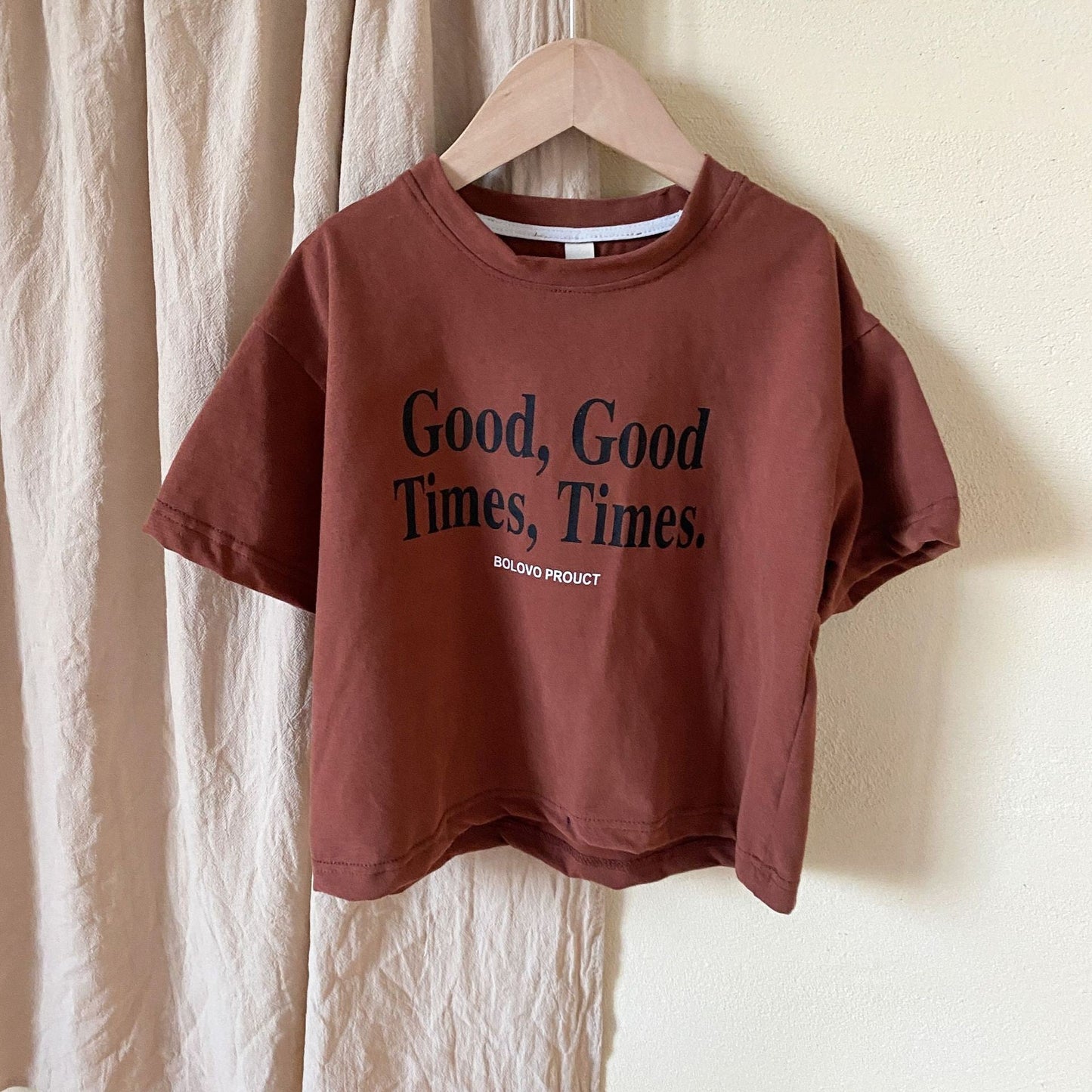 ChocoVibes™ – Oversized Shirt met Good Times Print – Unisex Kinder T-Shirt