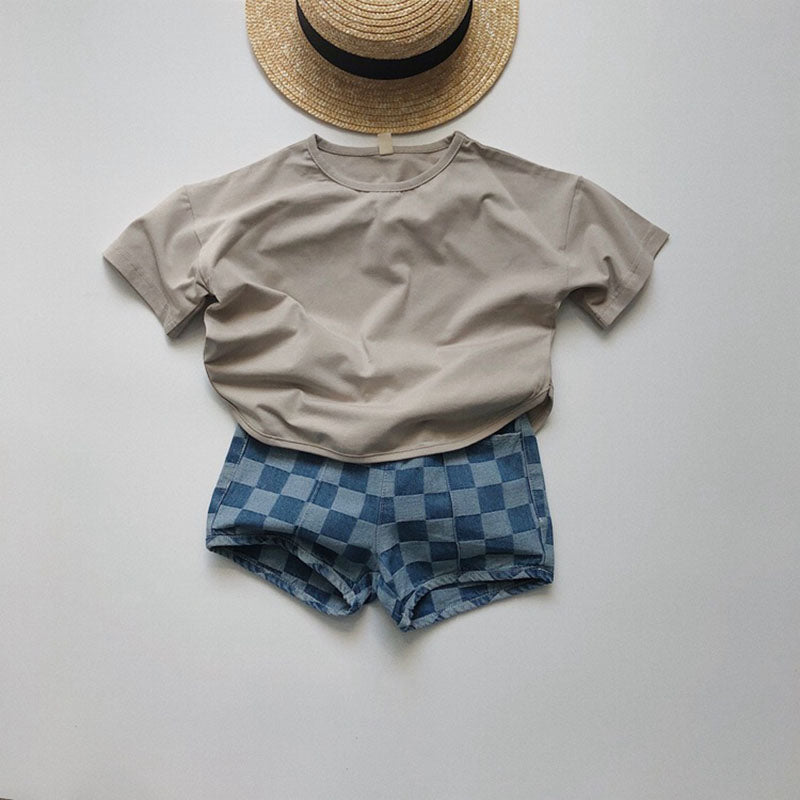 CheckBreeze™ – Geruite Shorts met Steekzakken – Uniseks Zomerbroekje voor Kinderen