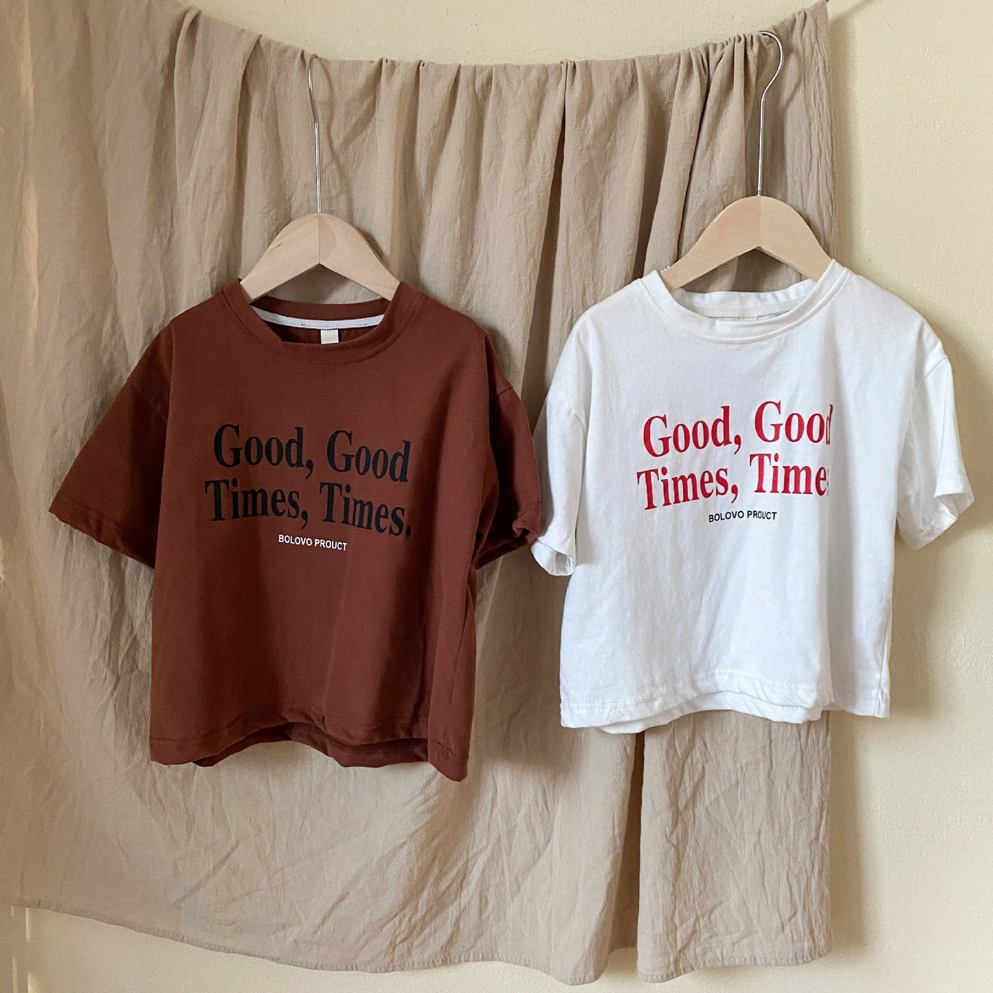 ChocoVibes™ – Oversized Shirt met Good Times Print – Unisex Kinder T-Shirt