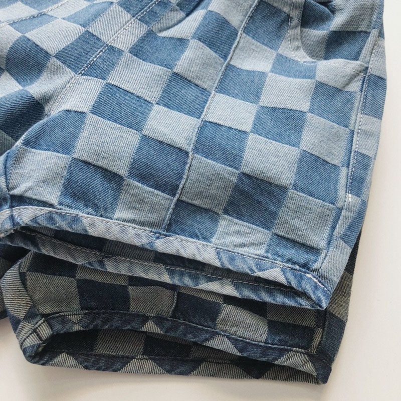 CheckBreeze™ – Geruite Shorts met Steekzakken – Uniseks Zomerbroekje voor Kinderen