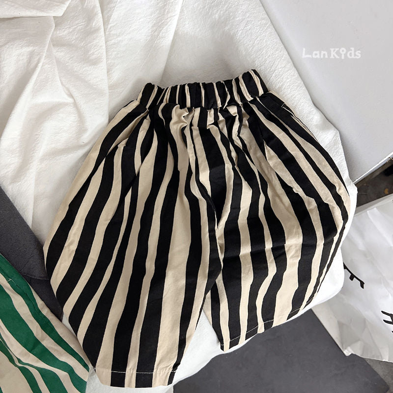 FlowStripe™ – Luchtige Gestreepte Zomerbroek – Kinder Katoenen Broek