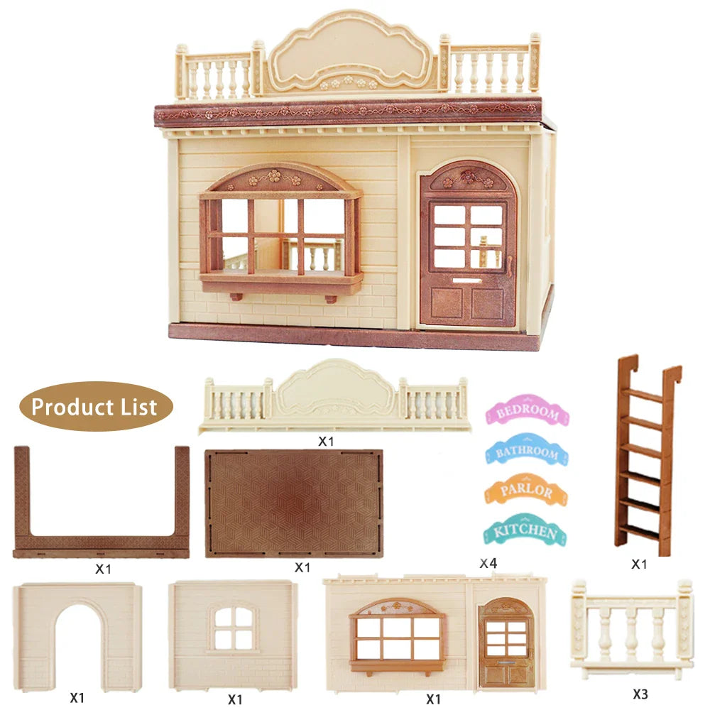 MiniVillaSet™ – 1:12 Poppenhuis Keuken & Dinette – Complete Miniatuurinrichting