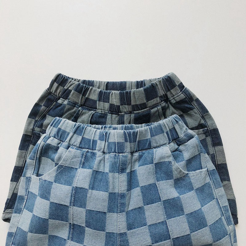 CheckBreeze™ – Geruite Shorts met Steekzakken – Uniseks Zomerbroekje voor Kinderen