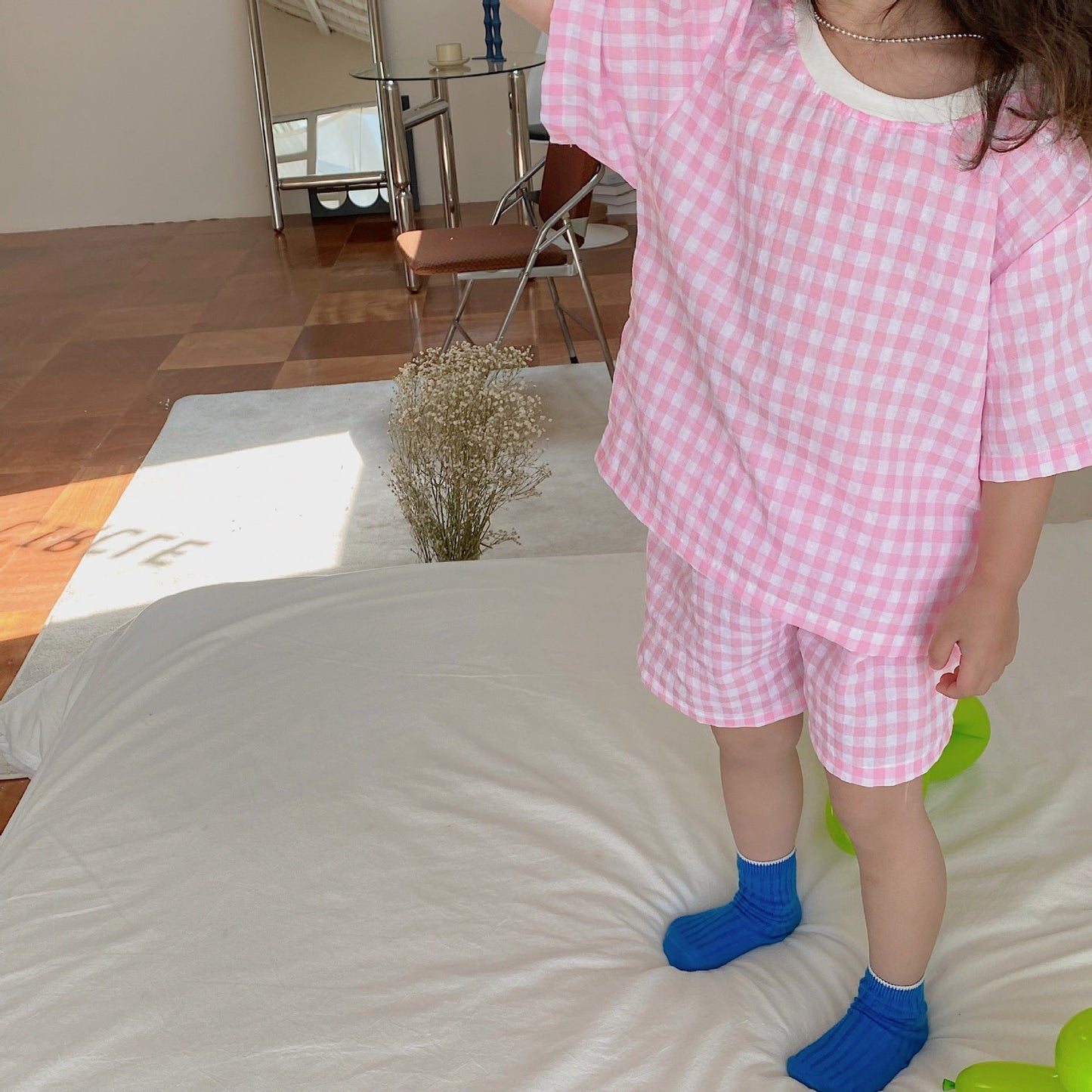 GinghamBop™ – Vrolijke Set met Ruitjespatroon – Uniseks Zomeroutfit voor Kinderen