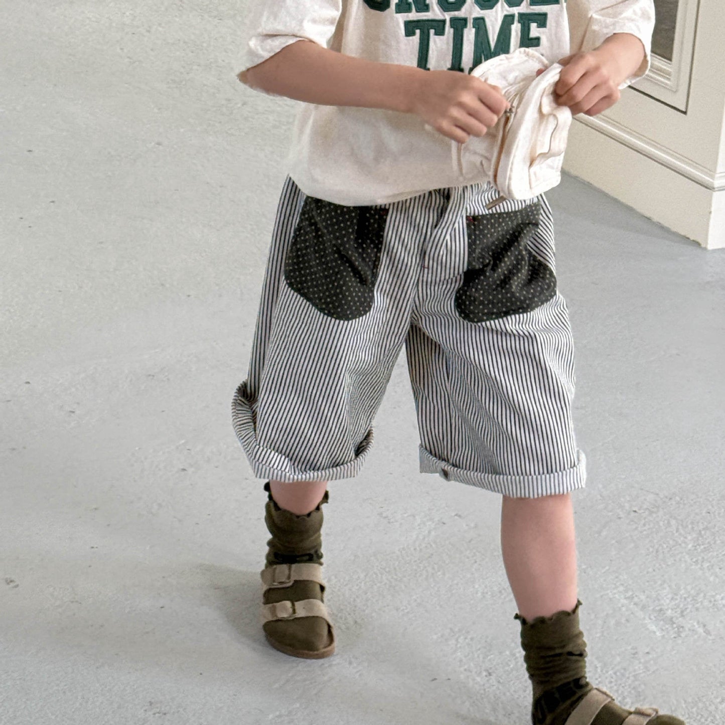 StripeDot™ – Gestreepte Broek met Stippendetail – Uniseks Kinder Zomerbroek