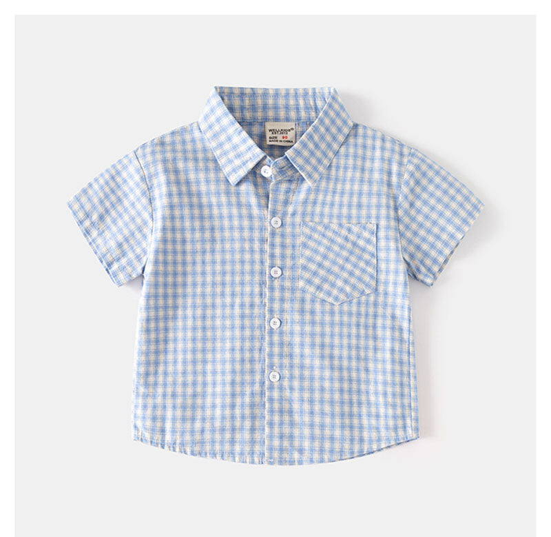 MiniStride™ – Zomerset met Klassiek Ruitje – Stijlvolle Outfit voor Kinderen