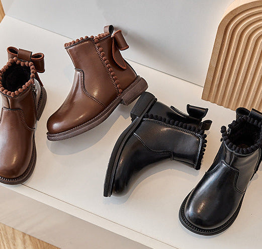 CharmBoots™ – Stijlvolle Leren Enkellaarsjes – Comfortabele Meisjesschoenen