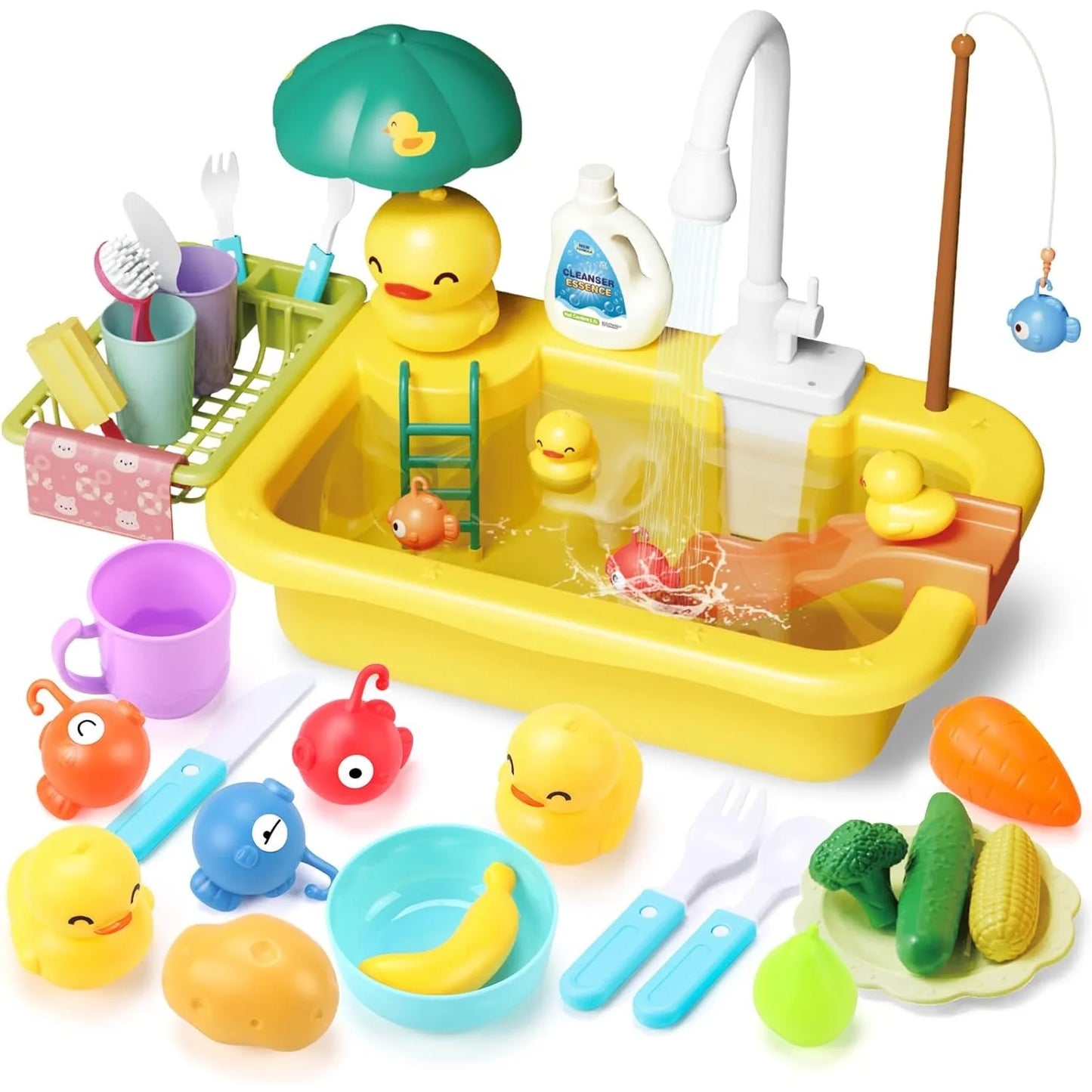 SinkPlay™ – Gootsteenplezier met stromend water – Was, vis & speel