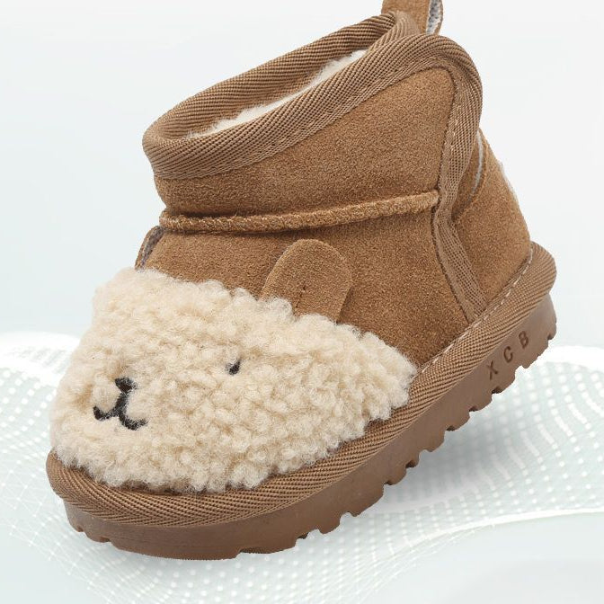 CuddlePaws™ – Warme Enkellaarsjes met Poppetje – Comfortabele Baby Schoenen