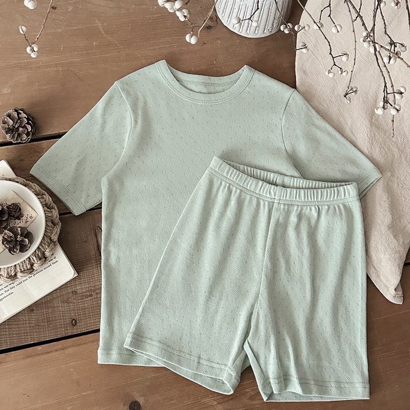 BreezyNest™ – Luchtige Rib Zomerset – Comfortabele Outfit voor Kinderen