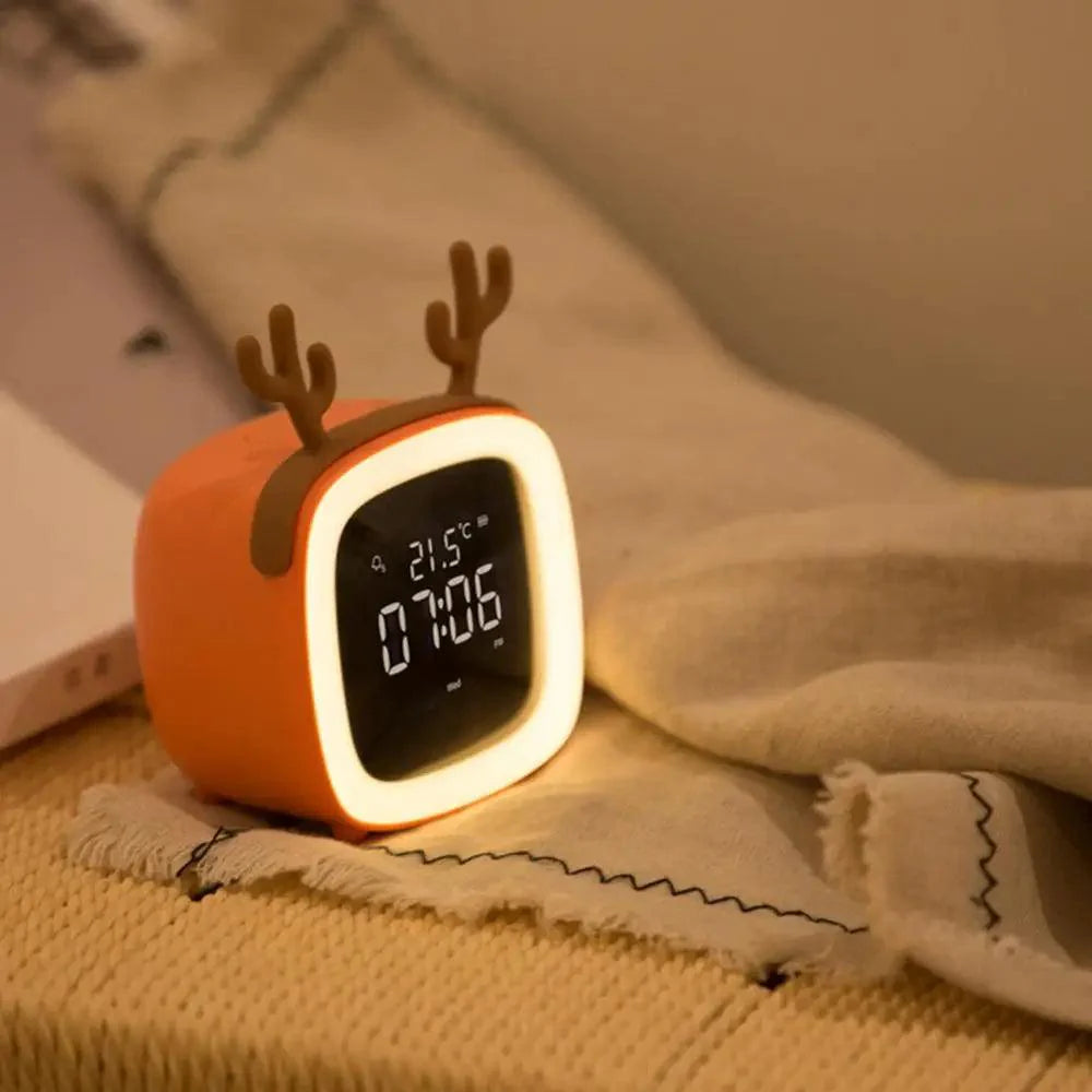 BunnyGlow™ – Cartoon LED Wekkerlamp – Speelse Nachtlamp met Alarmfunctie