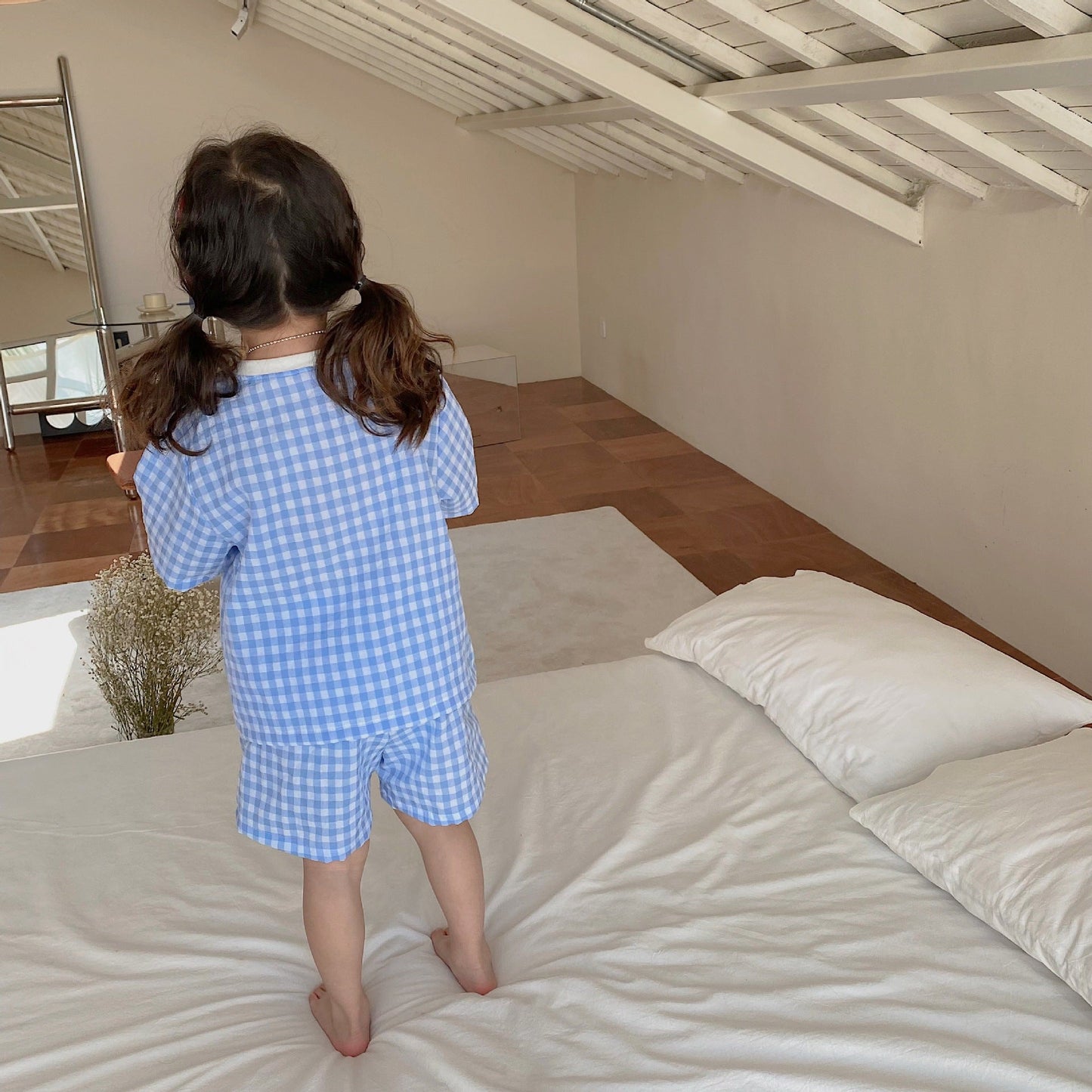 GinghamBop™ – Vrolijke Set met Ruitjespatroon – Uniseks Zomeroutfit voor Kinderen
