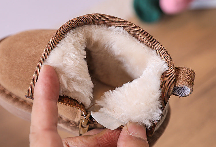 TinyTrail™ – Warme Enkellaarsjes met Rits – Comfortabele Baby Winterschoenen