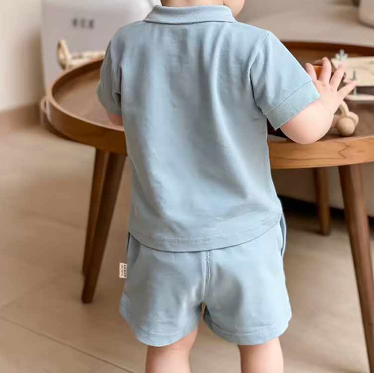 PoloBloom™ – Zomerset met Kraagpolo & Short – Stijlvolle Jongensoutfit