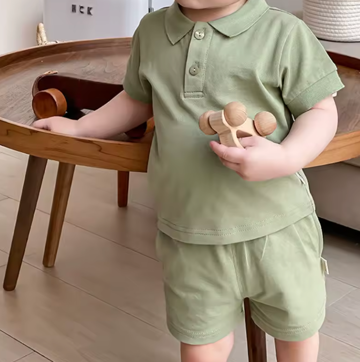 PoloBloom™ – Zomerset met Kraagpolo & Short – Stijlvolle Jongensoutfit