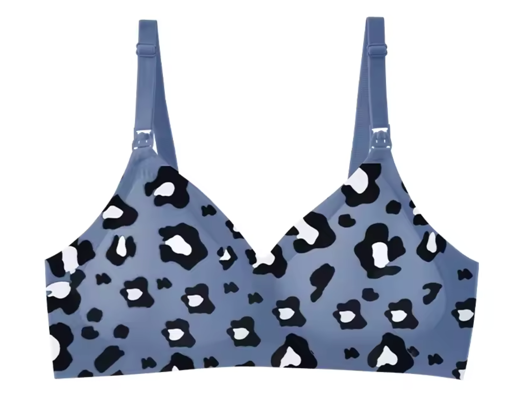 MilkHaven™ – Comfortabele Voedingsbh met Luipaardprint – Borstvoeding Vriendelijk Ondergoed