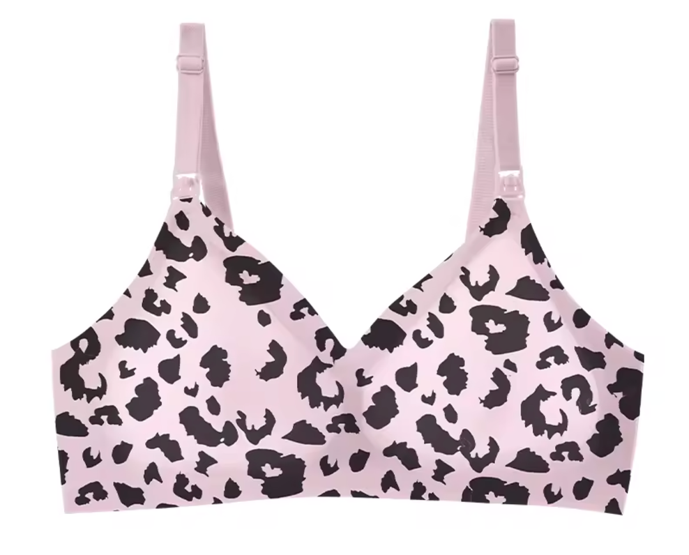 MilkHaven™ – Comfortabele Voedingsbh met Luipaardprint – Borstvoeding Vriendelijk Ondergoed