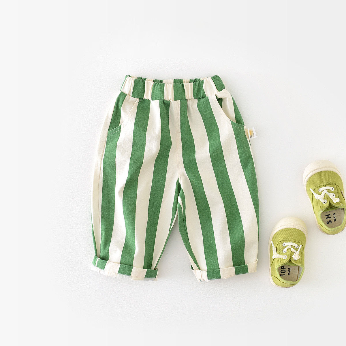 StripePop™ – Gestreepte Broek van Zacht Katoen – Baby Comfort Pantalon