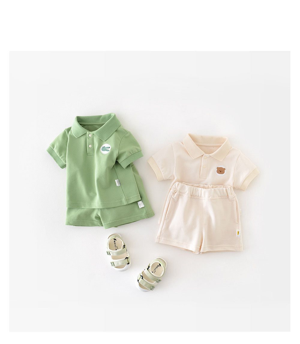 MiniStriker™ – Zomers Polosetje met Dierdetail – Comfortabele Uniseks Outfit