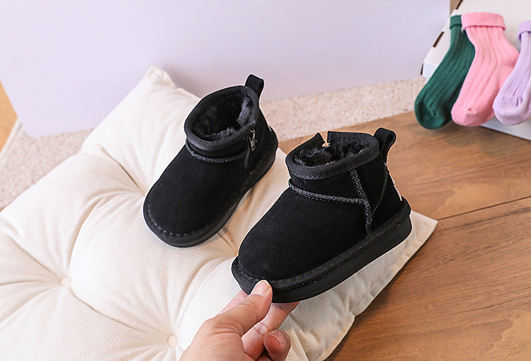 TinyTrail™ – Warme Enkellaarsjes met Rits – Comfortabele Baby Winterschoenen