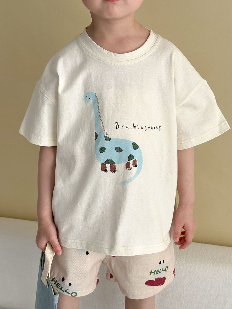 RoarFlex™ – Oversized T-shirt met Dino Print – Comfortabel Kinderkatoen