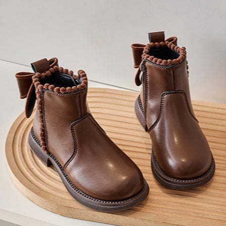 CharmBoots™ – Stijlvolle Leren Enkellaarsjes – Comfortabele Meisjesschoenen