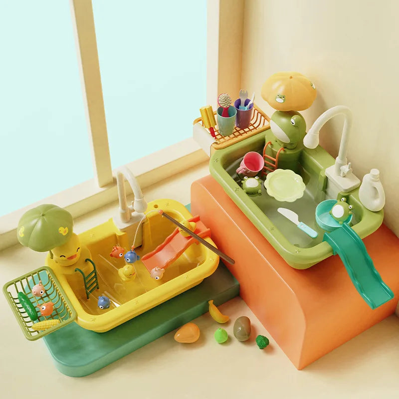 SinkPlay™ – Gootsteenplezier met stromend water – Was, vis & speel