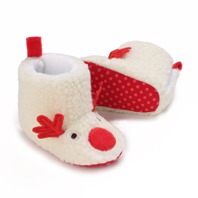 HollyFeet™ – Warme Kerstpantoffels met Antislipzool – Feestelijke Baby Sloffen