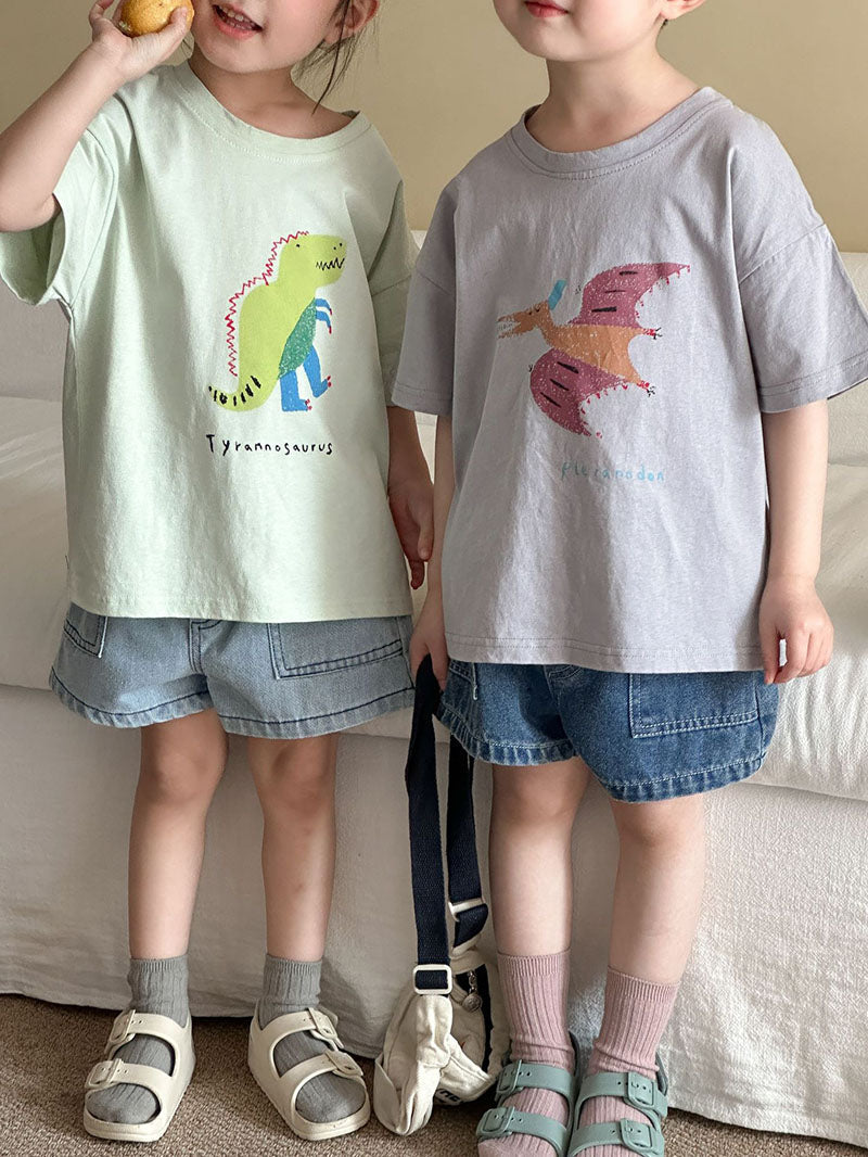 RoarFlex™ – Oversized T-shirt met Dino Print – Comfortabel Kinderkatoen
