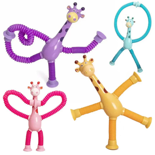 StretchiePals™ – Magisch Rekbaar Speelplezier – Giraffe Speelgoed Set