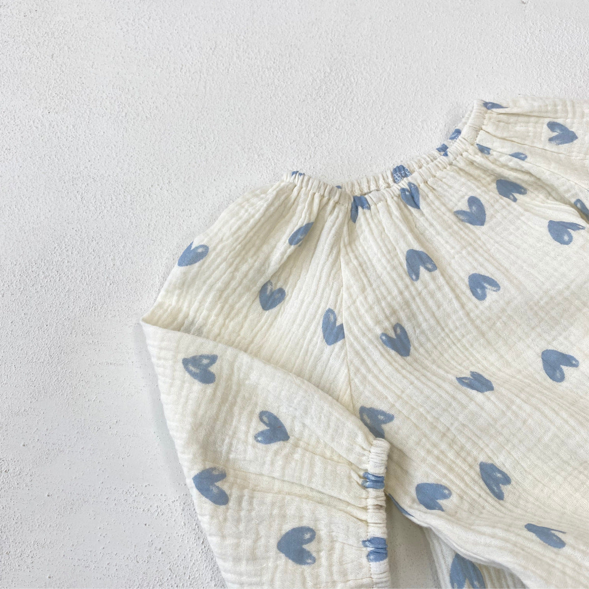 BlueCuddle™ – Romper met Hartjesprint van Katoen – Comfortabele Babykleding