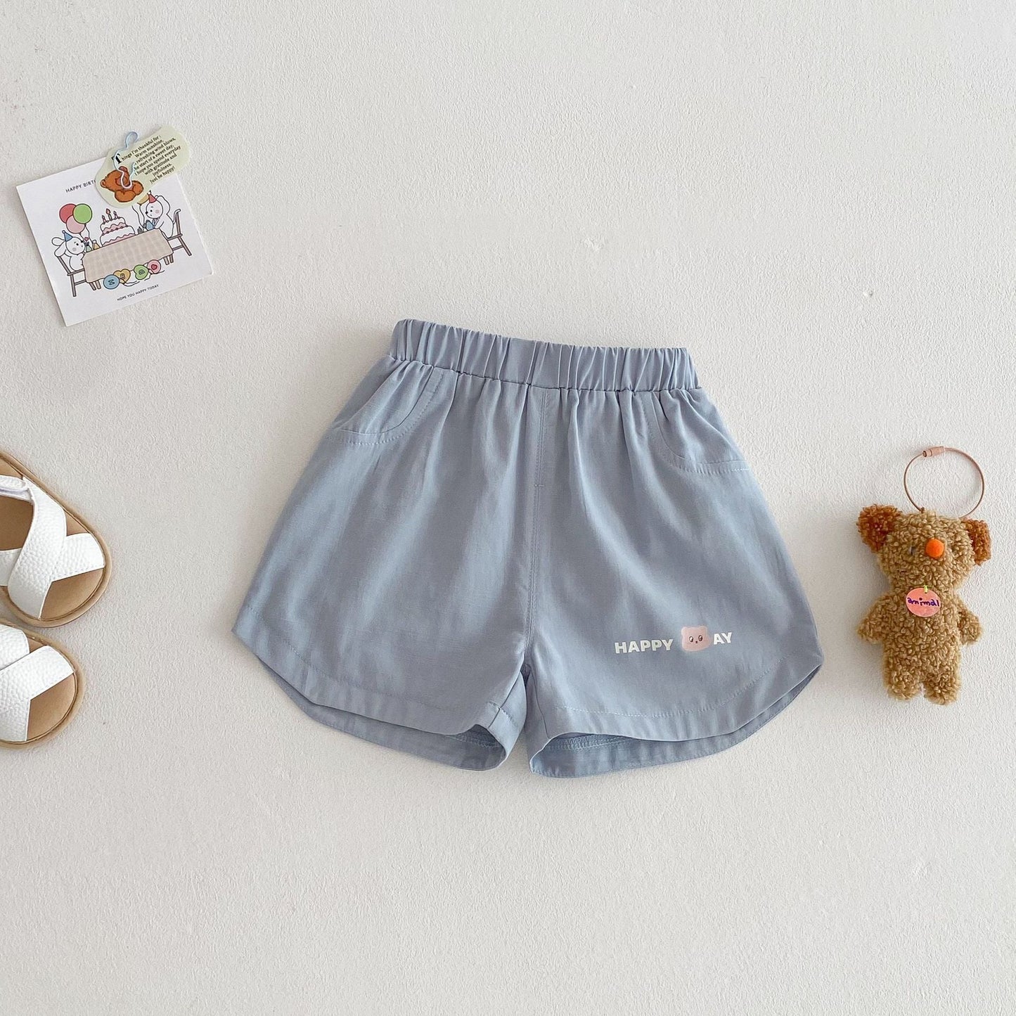 BearJoy™ – Zomerse Shorts met Beertje – Comfortabele Kinderkleding
