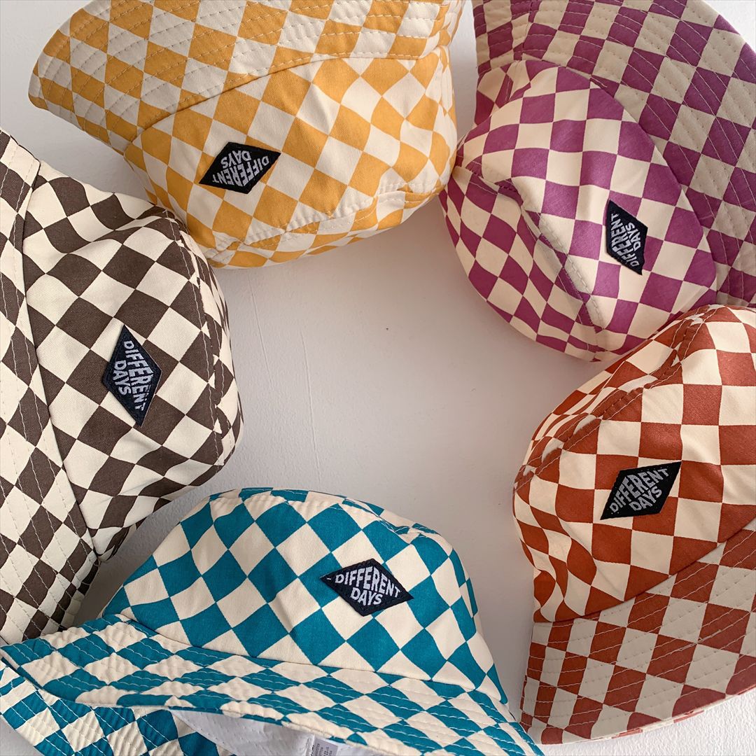 CheckShade™ – Geruite Zonnehoed van Katoen – Kinder Bucket Hat Zomer