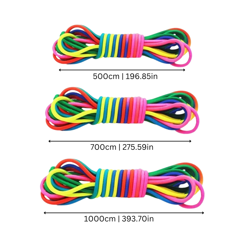 FlexiBounce™ – Elastisch Regenboog Bewegingsspel – Creatief Springplezier voor Kinderen