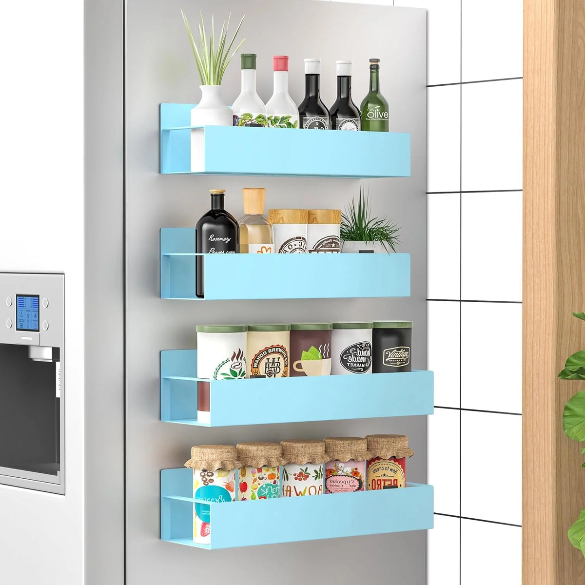 SpiceGrip Kruidenrek - Magnetisch Metaal, Ruimtebesparend voor Potjes 9