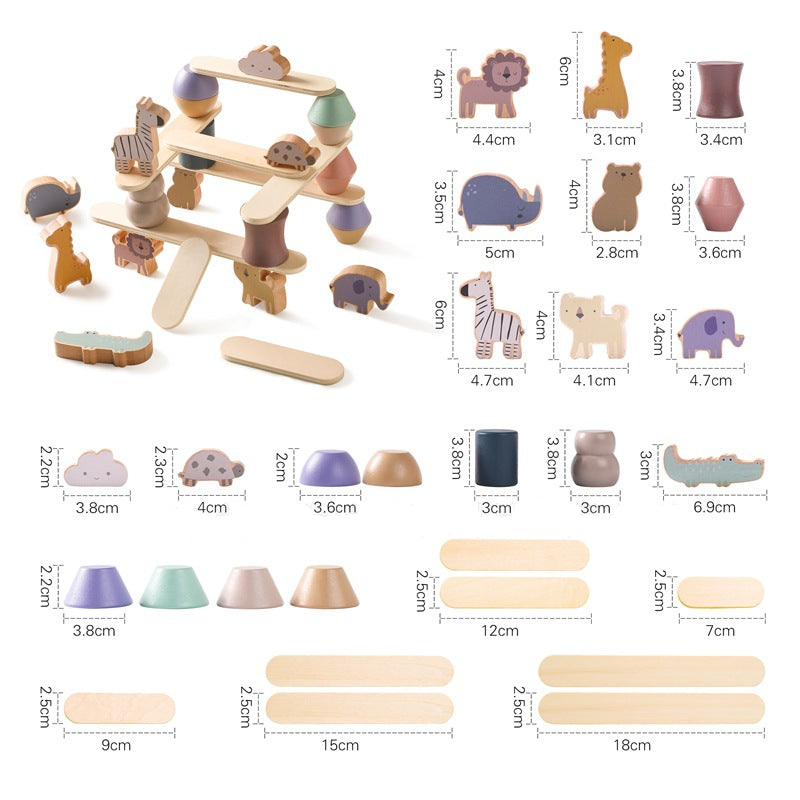 Stackimals™ – Montessori Stapeldieren – Educatief Houten Speelgoed