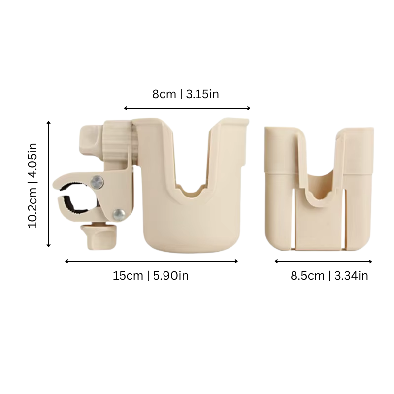 FeedMate™ – Fleshouder met Telefoonvak – Kinderwagen Accessoire