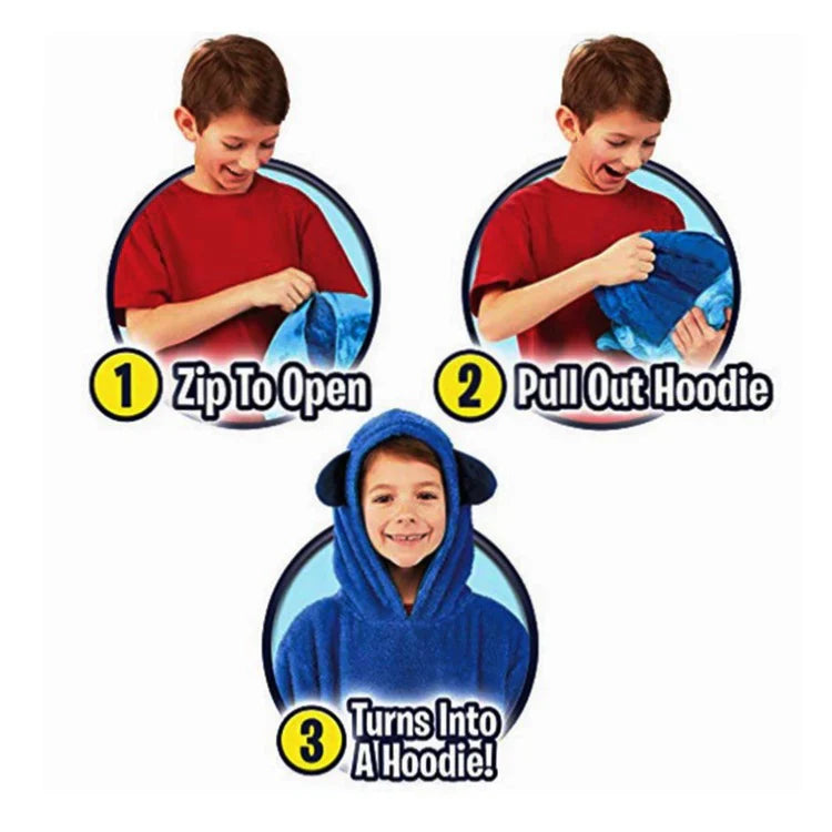 CuddleHood™ – Knuffelige Hoodie met Capuchon – Warme Multifunctionele Kindertrui