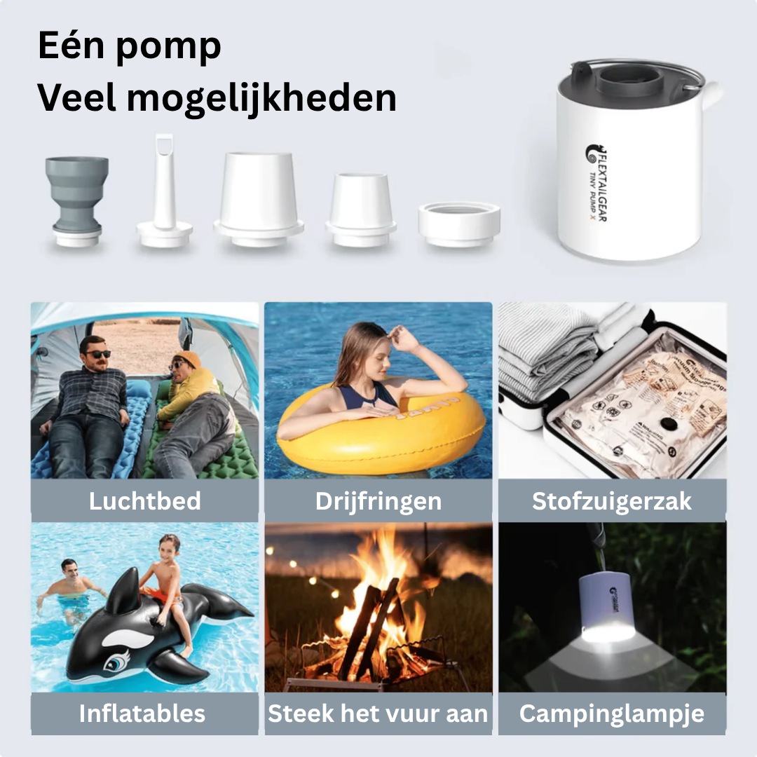 AirWave™ – Elektrische Mini Zwemband Pomp – Snel & Compact Inflatiehulpmiddel