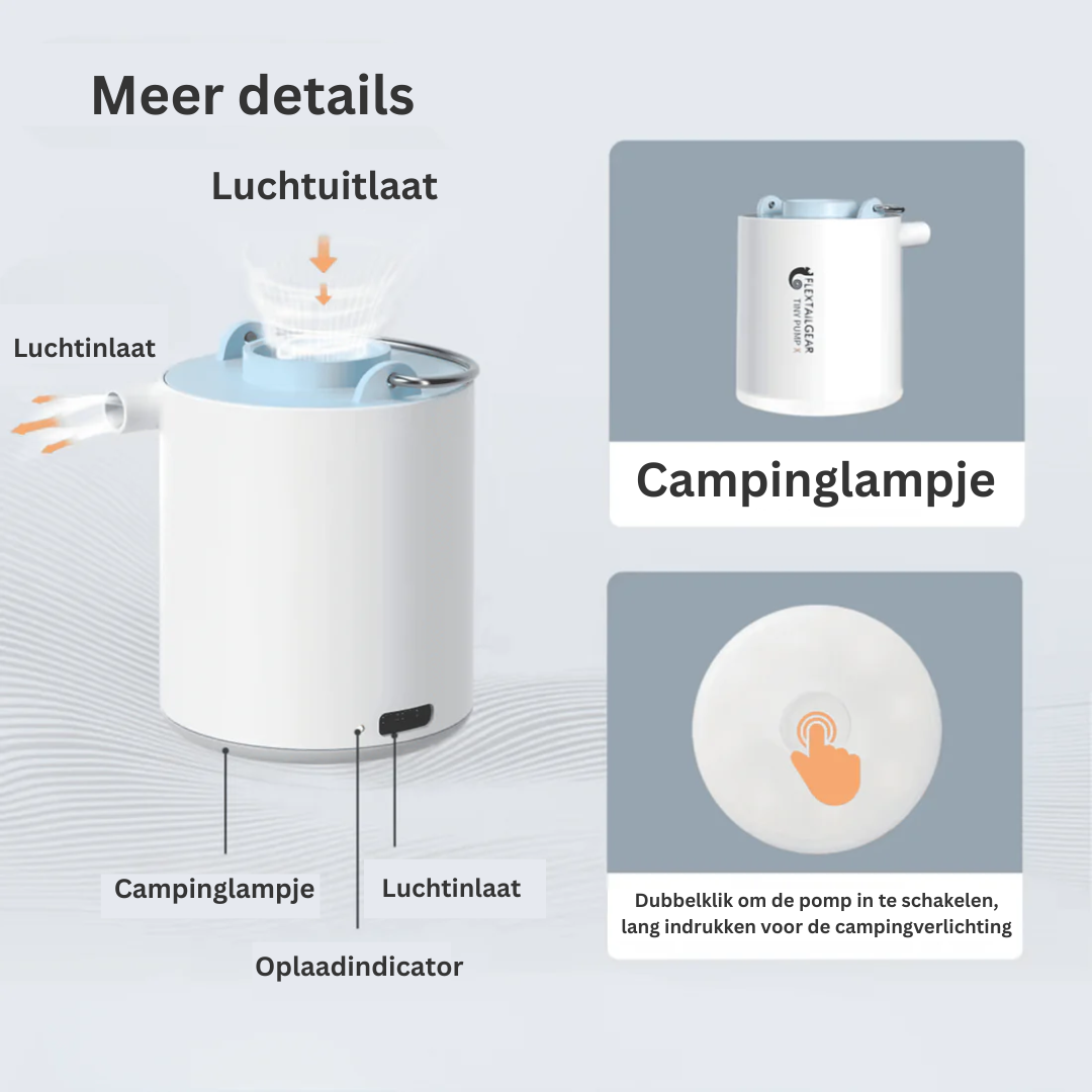AirWave™ – Elektrische Mini Zwemband Pomp – Snel & Compact Inflatiehulpmiddel