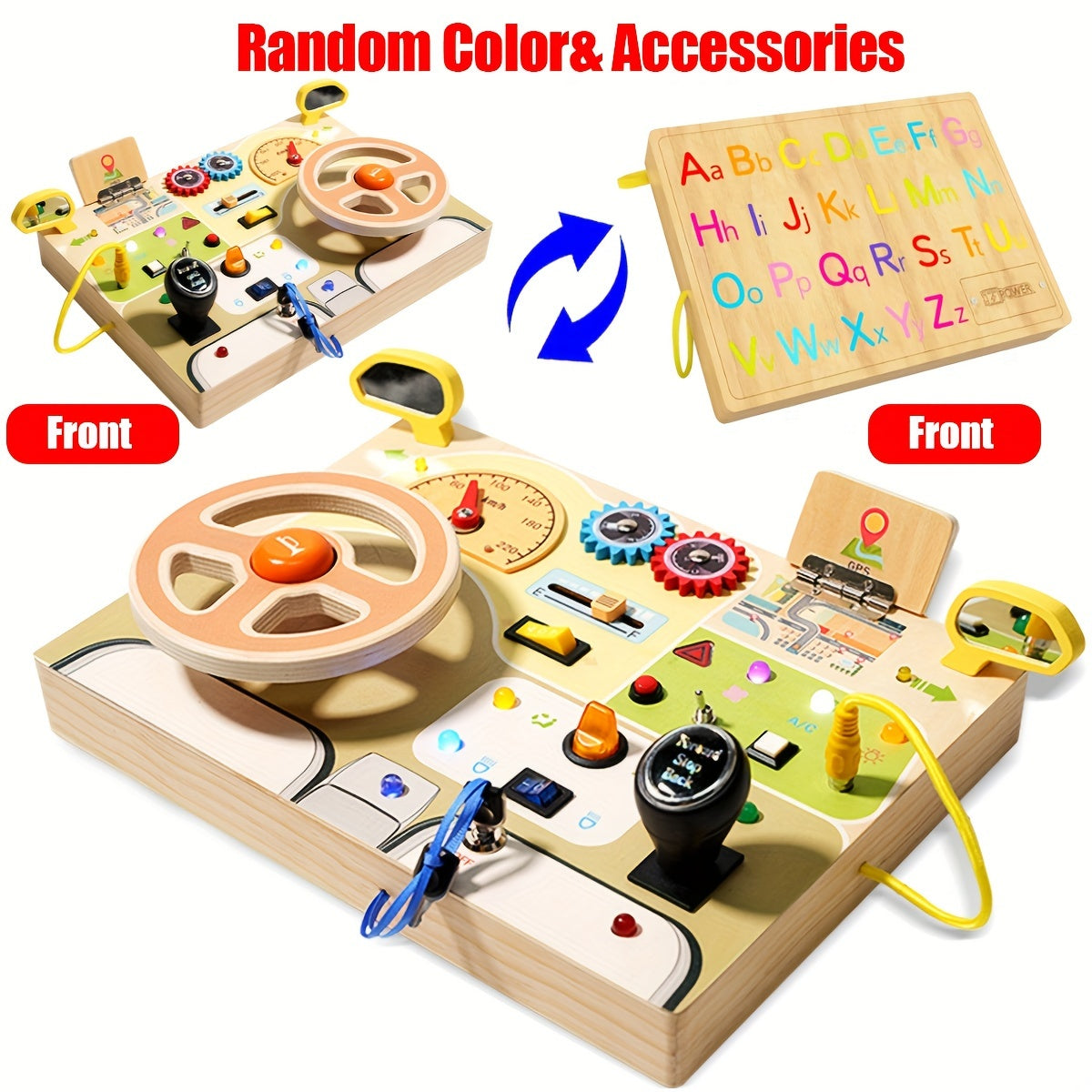 PlayGlow™ – Interactieve Houten Activiteitentafel – Educatief & Sensorisch Speelplezier