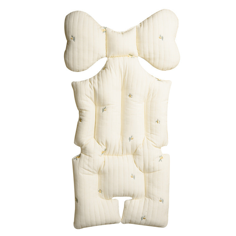 SoftNest™ – Katoenen Kinderwagenkussen van Mousseline – Comfortabel & Ademend